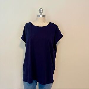 NWT Ann Klein Navy Blue Tshirt